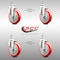 Service Caster 5 Inch 316SS Red Polyurethane Wheel Swivel 1/2 Inch Threaded Stem Caster Set SCC SCC-SS316TS20S514-PPUB-RED-121315-4 - alternate 3